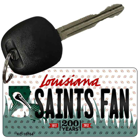 Saints Fan Louisiana State License Plate Tag Key Chain KC-10764