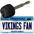 Vikings Fan Minnesota State License Plate Tag Key Chain KC-10768