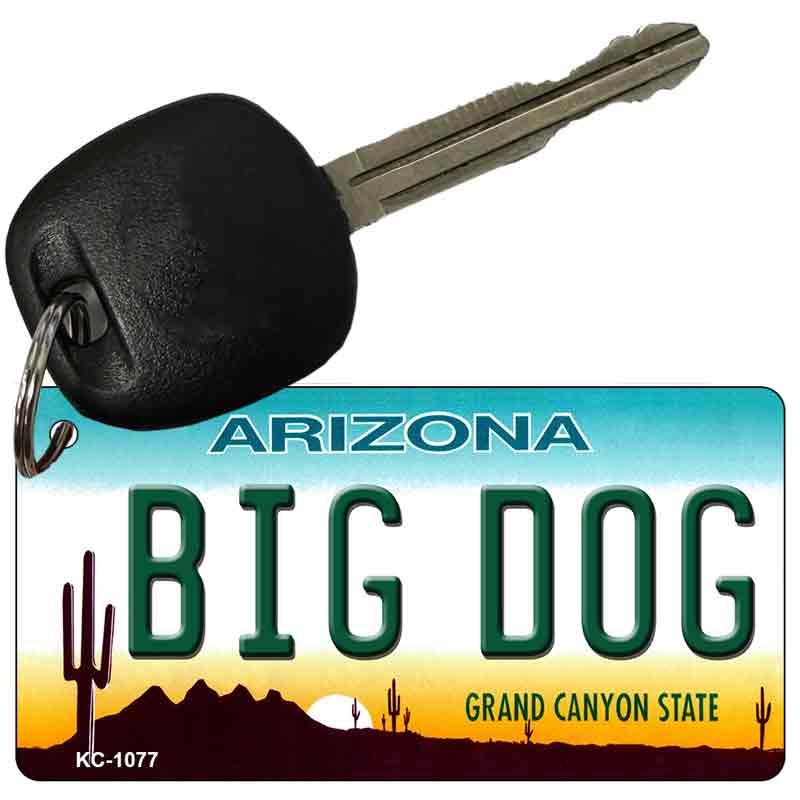 Big Dog Arizona State License Plate Tag Key Chain KC-1077