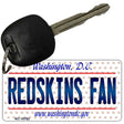 Redskins Fan Washington DC State License Plate Tag Key Chain KC-10782