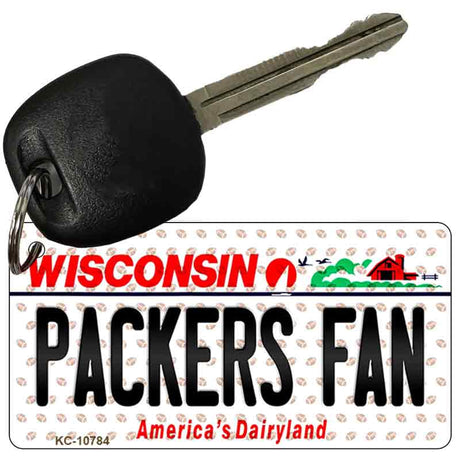 Packers Fan Wisconsin State License Plate Tag Key Chain KC-10784