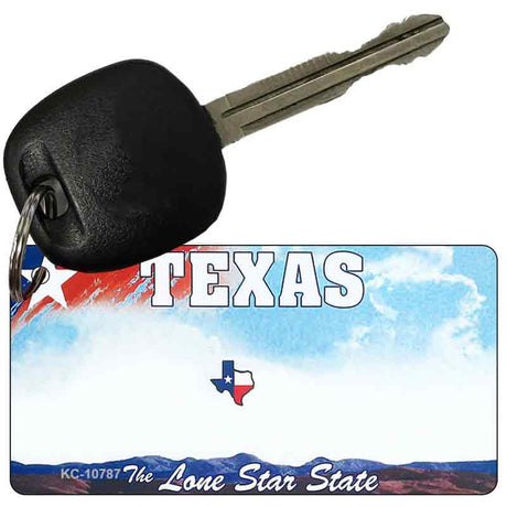 Texas State Blank Novelty Metal Key Chain KC-10787