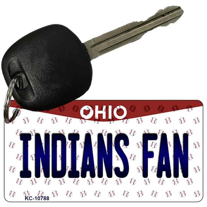 Indians Fan Ohio State License Plate Tag Key Chain KC-10788