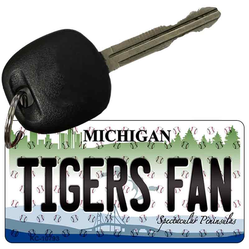 Tigers Fan Michigan State License Plate Tag Key Chain KC-10793