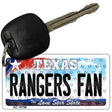 Rangers Fan Texas State License Plate Tag Key Chain KC-10796