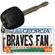 Braves Fan Georgia State License Plate Tag Key Chain KC-10800