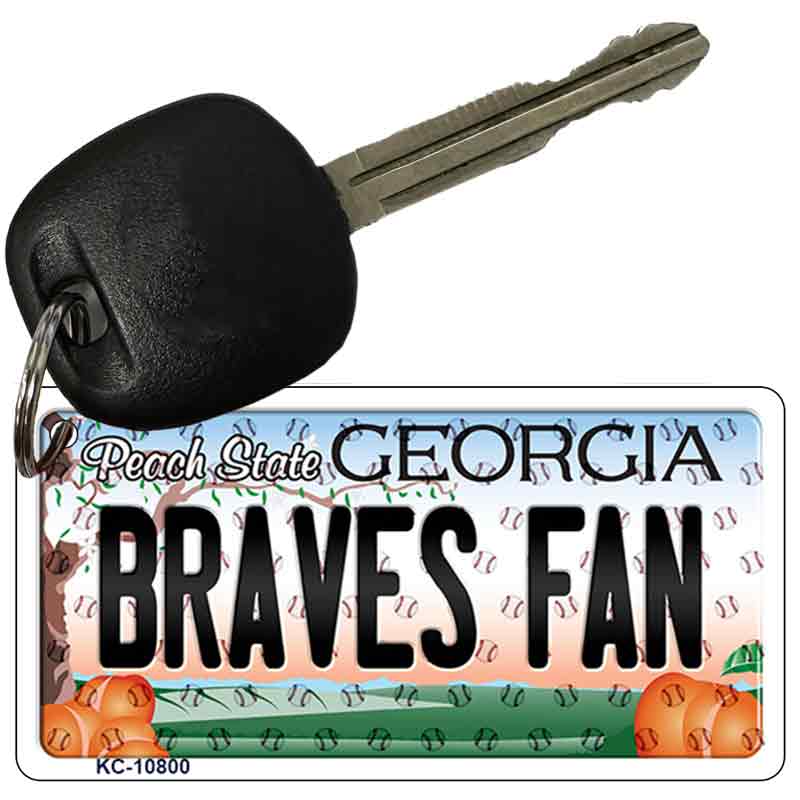 Braves Fan Georgia State License Plate Tag Key Chain KC-10800