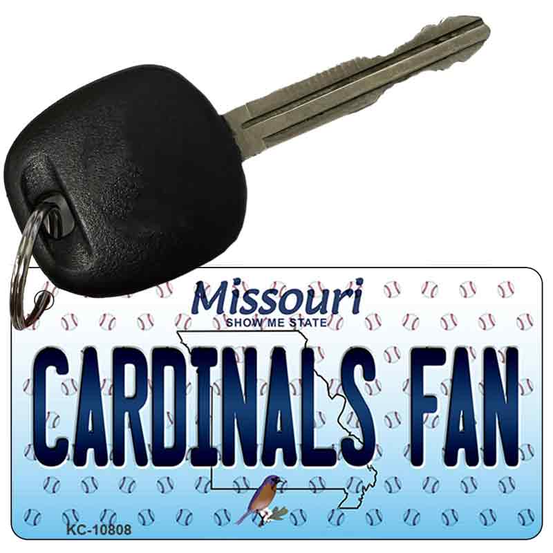 Cardinals Fan Missouri State License Plate Tag Key Chain KC-10808