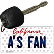 A's Fan California State License Plate Tag Key Chain KC-10811