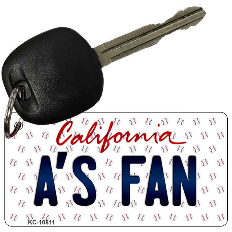 A's Fan California State License Plate Tag Key Chain KC-10811