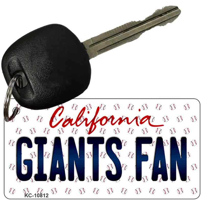 Giants Fan California State License Plate Tag Key Chain KC-10812