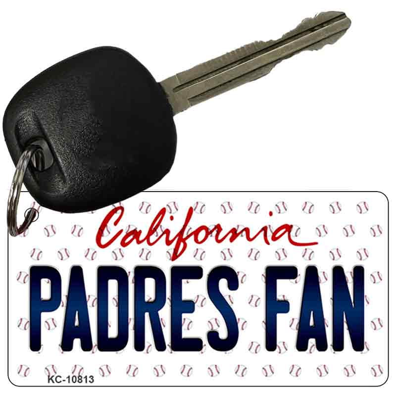 Padres Fan California State License Plate Tag Key Chain KC-10813