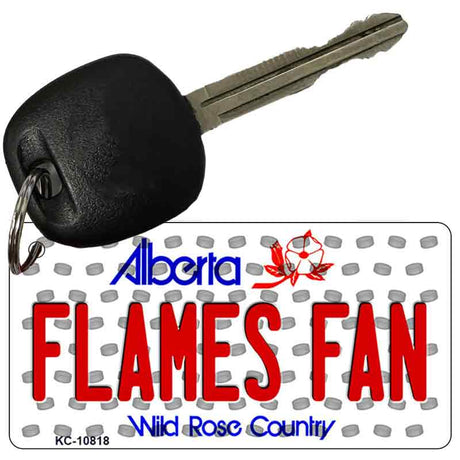 Flames Fan Alberta State License Plate Tag Key Chain KC-10818