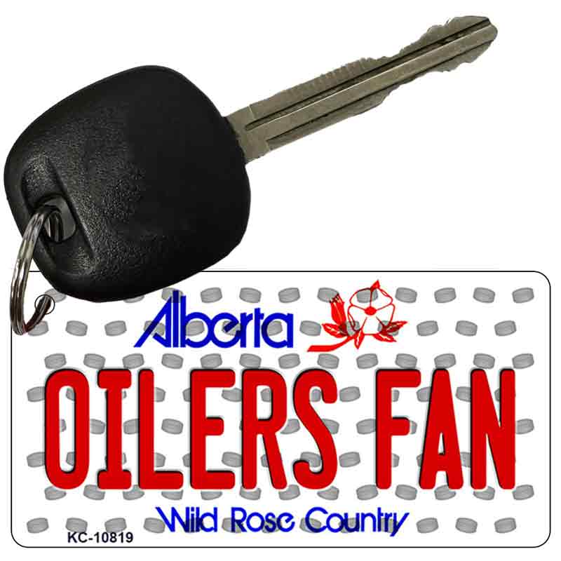 Oilers Fan Alberta State License Plate Tag Key Chain KC-10819