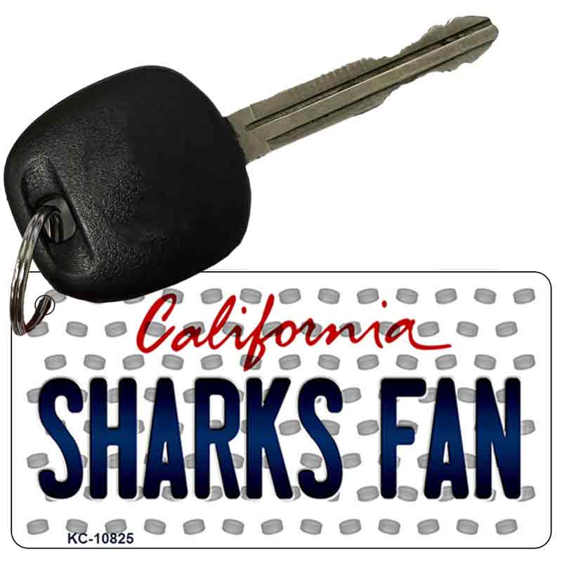 Sharks Fan California State License Plate Tag Key Chain KC-10825