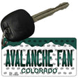 Avalanche Fan Colorado State License Plate Novelty Metal Key Chain KC-10828