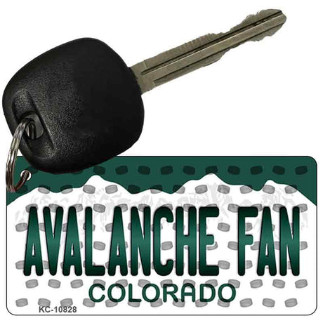 Avalanche Fan Colorado State License Plate Novelty Metal Key Chain KC-10828