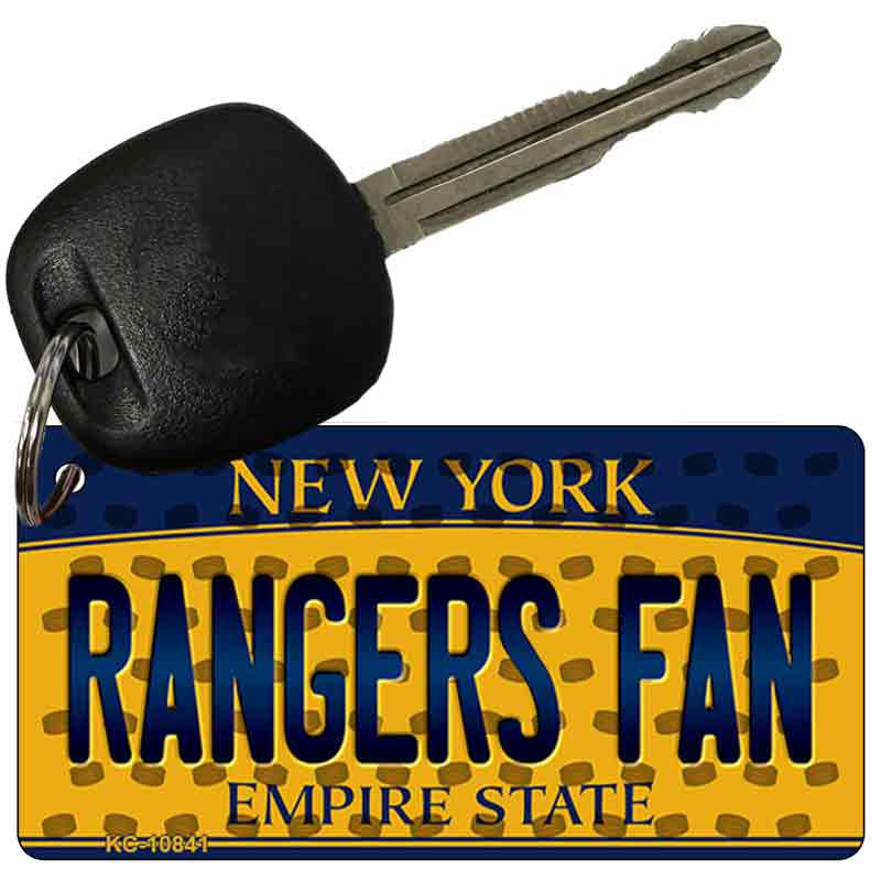 Rangers Fan New York State License Plate Tag Key Chain KC-10841