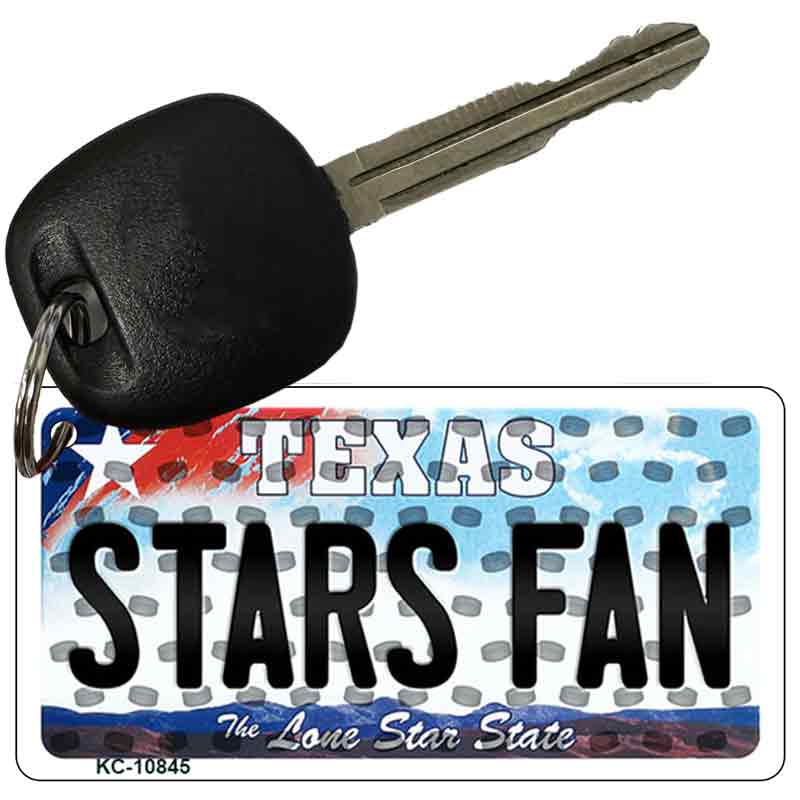 Stars Fan Texas State License Plate Tag Key Chain KC-10845