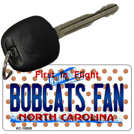 Bobcats Fan North Carolina State License Plate Tag Key Chain KC-10850