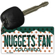 Nuggets Fan Colorado State License Plate Novelty Metal Key Chain KC-10854