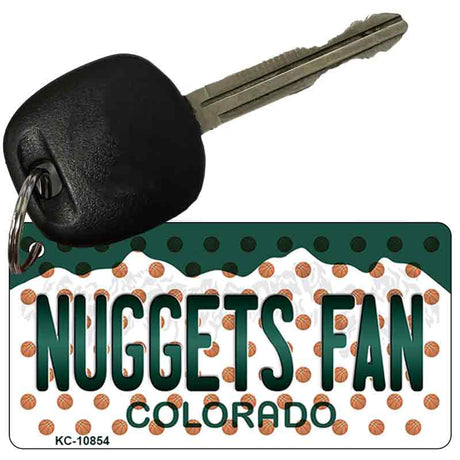 Nuggets Fan Colorado State License Plate Novelty Metal Key Chain KC-10854