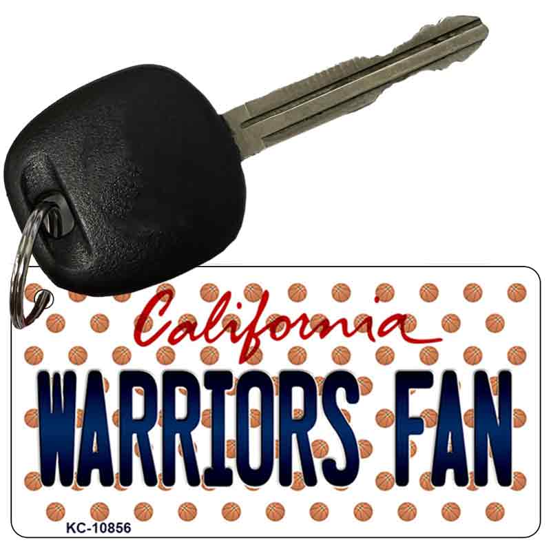 Warriors Fan California State License Plate Tag Key Chain KC-10856