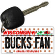 Bucks Fan Wisconsin State License Plate Tag Key Chain KC-10863