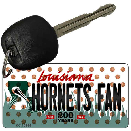 Hornets Fan Louisiana State License Plate Tag Key Chain KC-10866