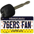 76ers Fan Pennsylvania State License Plate Tag Key Chain KC-10870