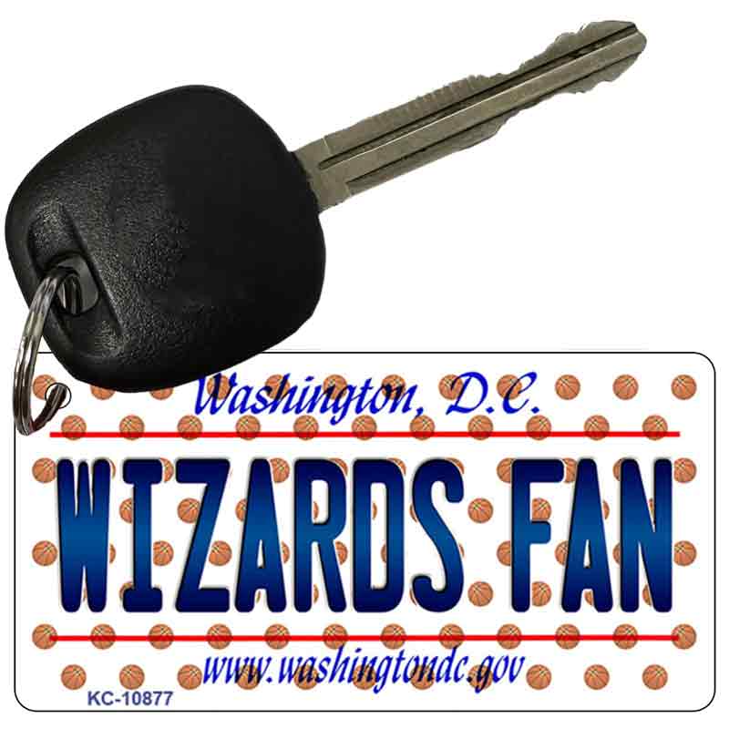 Wizards Fan Washington DC State License Plate Tag Key Chain KC-10877