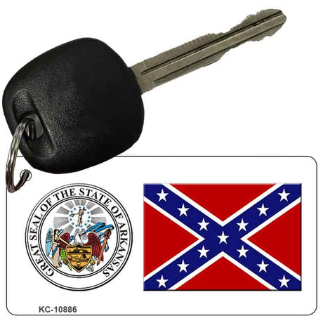 Confederate Flag Arkansas Novelty Metal Key Chain KC-10886