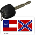 Confederate Robert E Lee Flag Novelty Metal Key Chain KC-10887