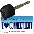 I Love Connecticut State License Plate Tag Key Chain KC-10889