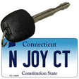 N Joy CT Connecticut State License Plate Tag Key Chain KC-10890