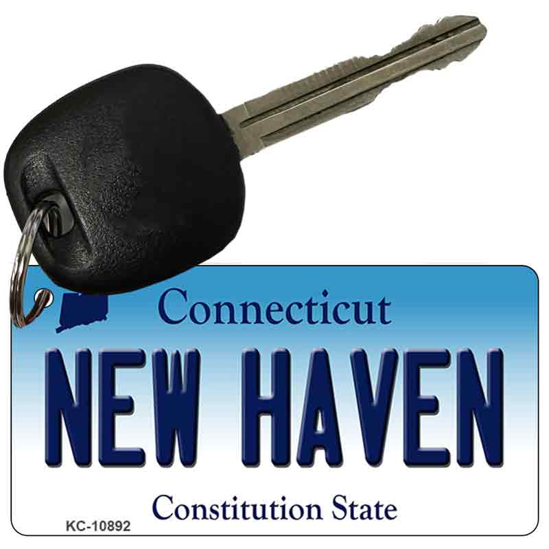 New Haven Connecticut State License Plate Tag Key Chain KC-10892