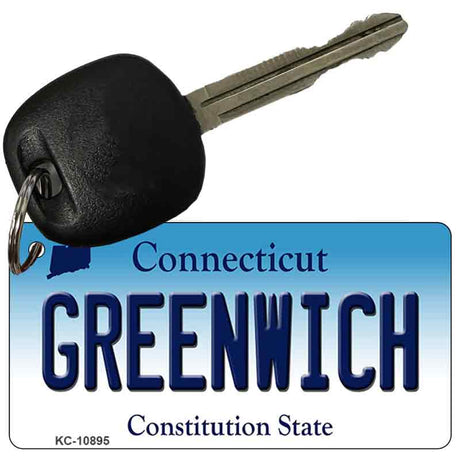 Greenwich Connecticut State License Plate Tag Key Chain KC-10895