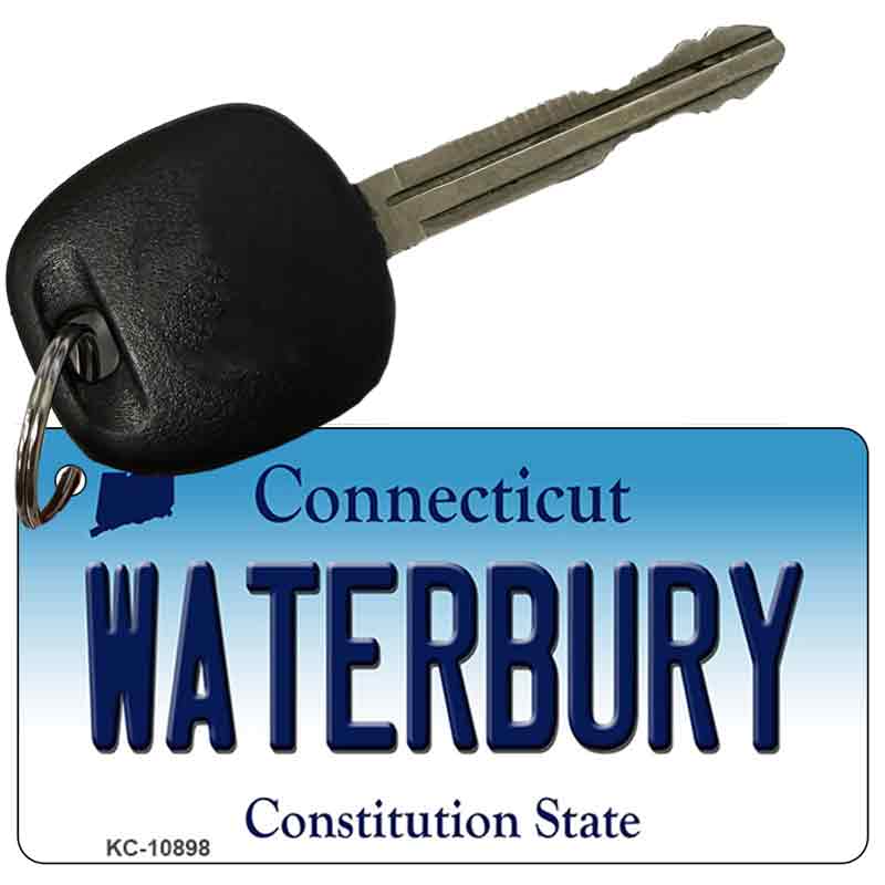 Waterbury Connecticut State License Plate Tag Key Chain KC-10898