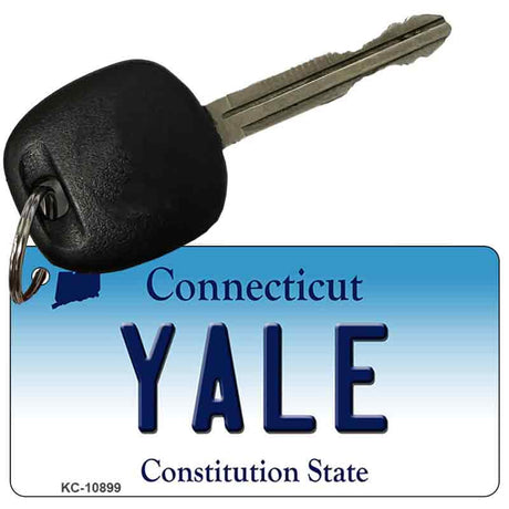 Yale Connecticut State License Plate Tag Key Chain KC-10899