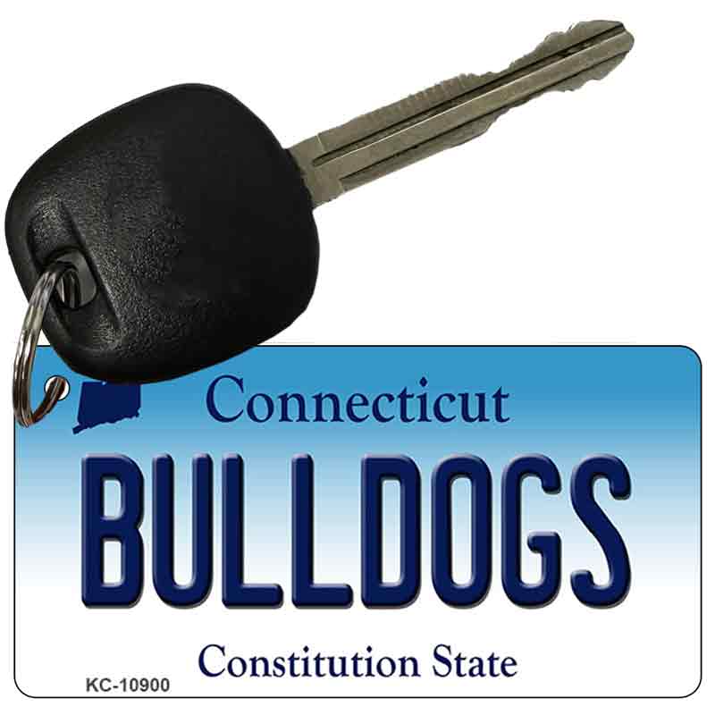 Bulldogs Connecticut State License Plate Tag Key Chain KC-10900