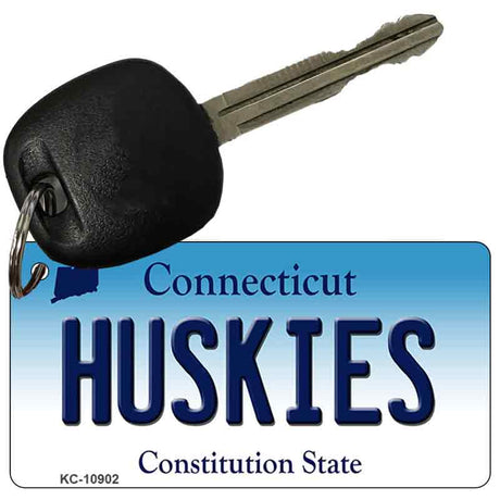 Huskies Connecticut State License Plate Tag Key Chain KC-10902