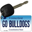 Go Bulldogs Connecticut State License Plate Tag Key Chain KC-10904