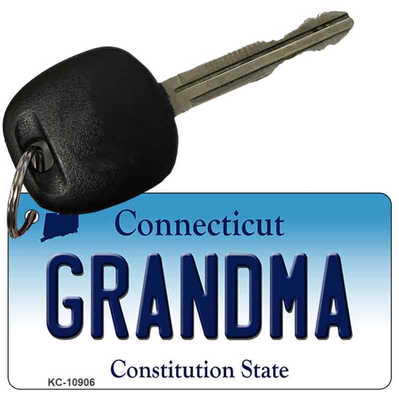 Grandma Connecticut State License Plate Tag Key Chain KC-10906