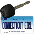 Connecticut Girl State License Plate Tag Key Chain KC-10908