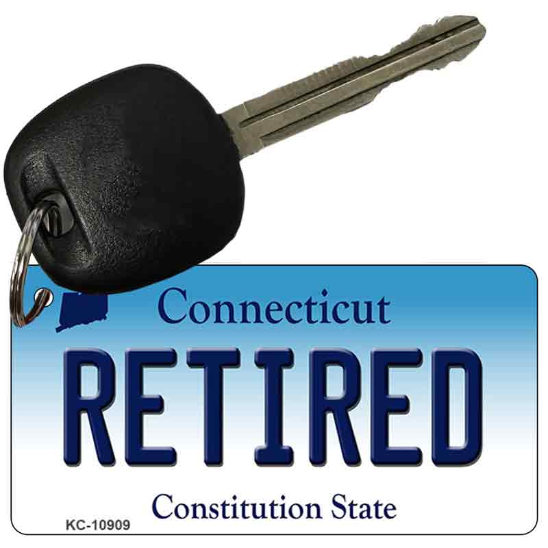 Retired Connecticut State License Plate Tag Key Chain KC-10909