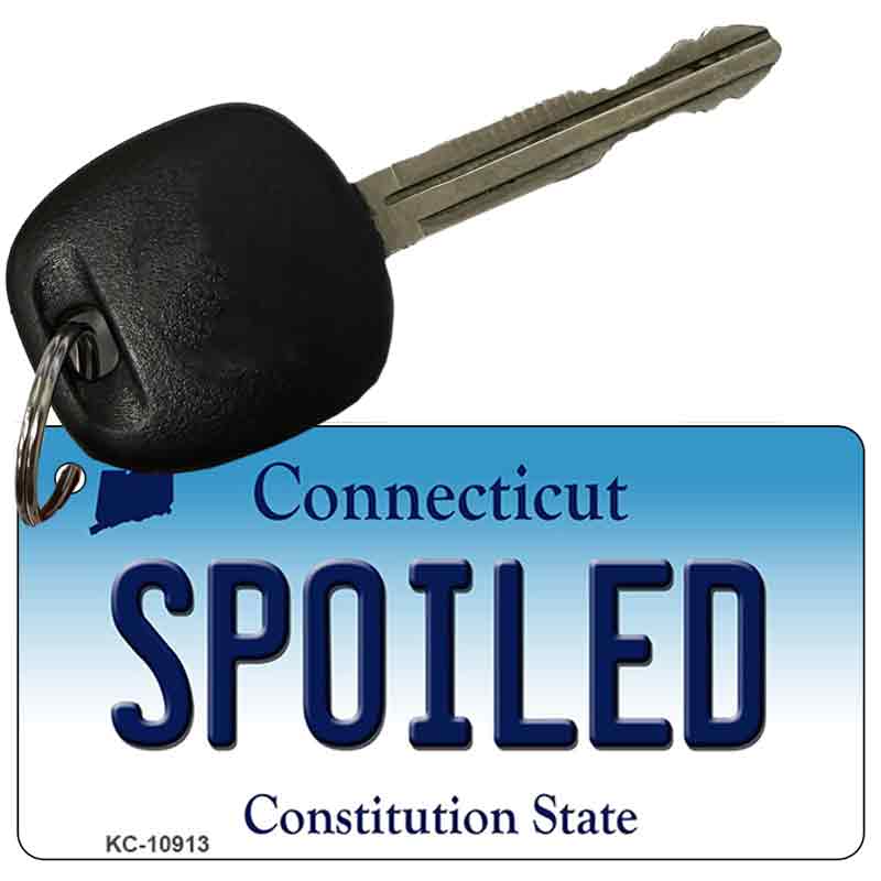 Spoiled Connecticut State License Plate Tag Key Chain KC-10913