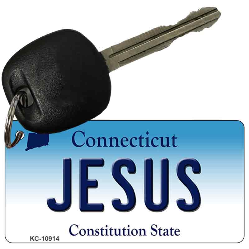 Jesus Connecticut State License Plate Tag Key Chain KC-10914