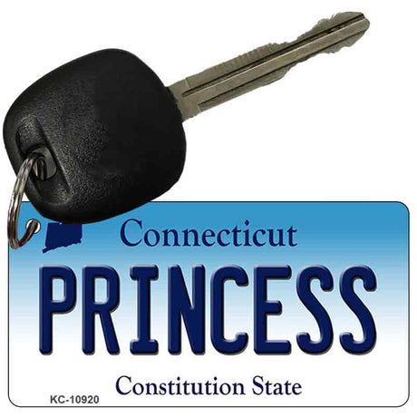 Princess Connecticut State License Plate Tag Key Chain KC-10920