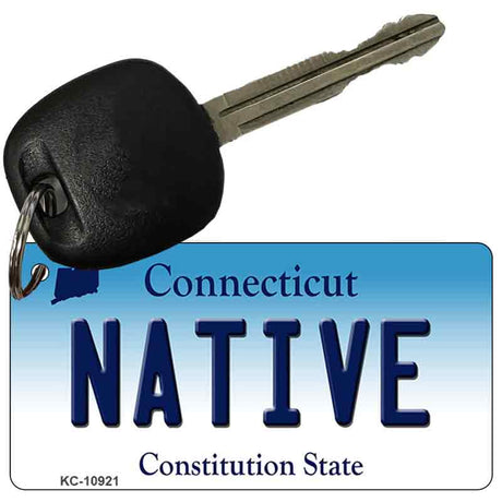 Native Connecticut State License Plate Tag Key Chain KC-10921