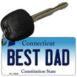 Best Dad Connecticut State License Plate Tag Key Chain KC-10928